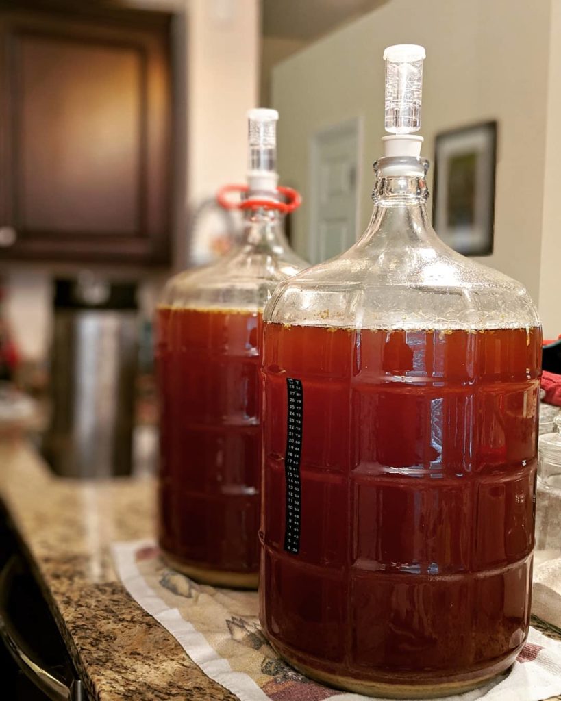 Picture 10: Fermenter or glass carboy with active fermentation